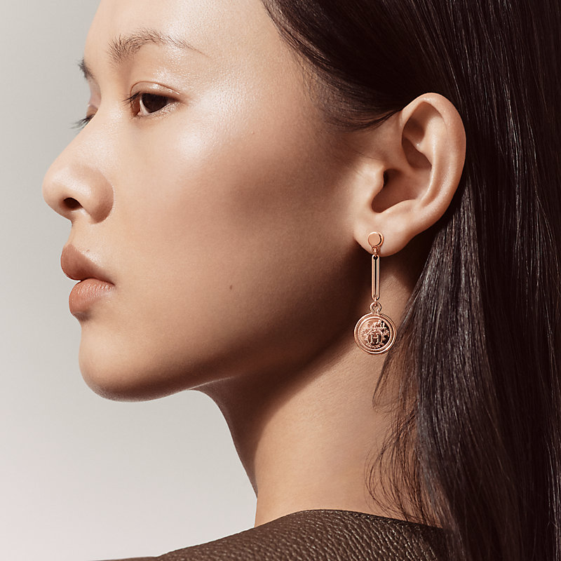 Hermes rose gold deals earrings